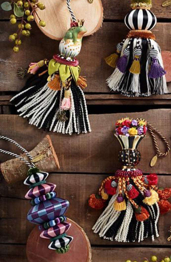 MacKenzie Childs Moonlight Garden Lolo Tassel With Tag- Retired