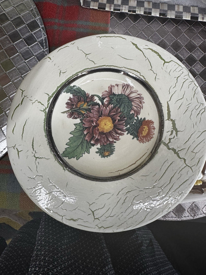 Victoria & Richard Emprise Mackenzie Childs Evelyn Street 10” Dinner Plate