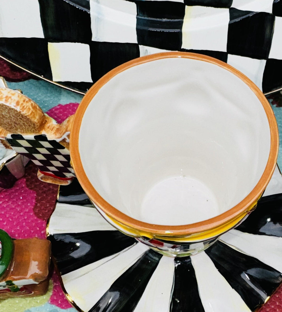 MacKENZIE CHILDS CHRISTMAS CANDY COTTAGE MUG New