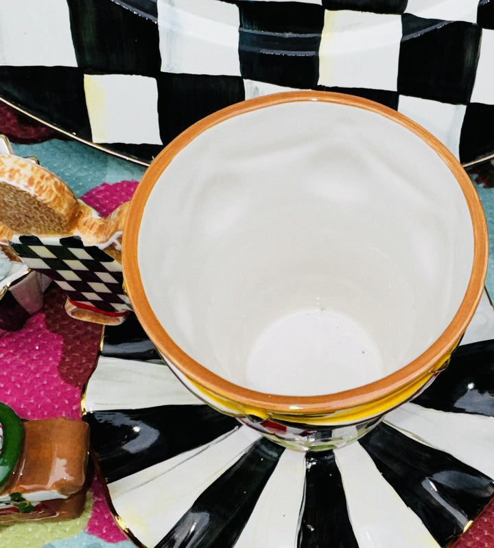 MacKENZIE CHILDS CHRISTMAS CANDY COTTAGE MUG New