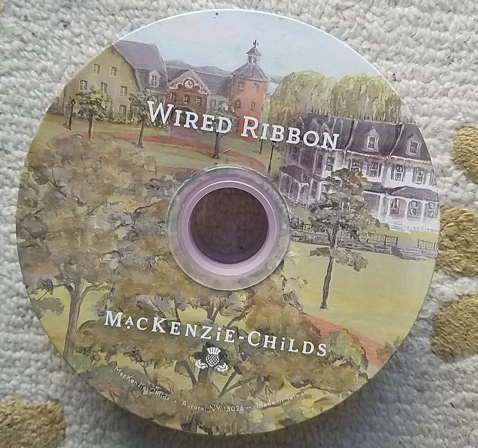 MacKenzie Childs 1 Roll Royal  Check Ribbon And Red  1" wide-10yards Roll