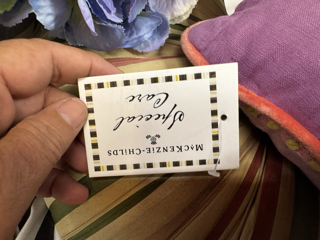 Mackenzie Childs Gloria Alligator Lumbar Pillow New In Bag