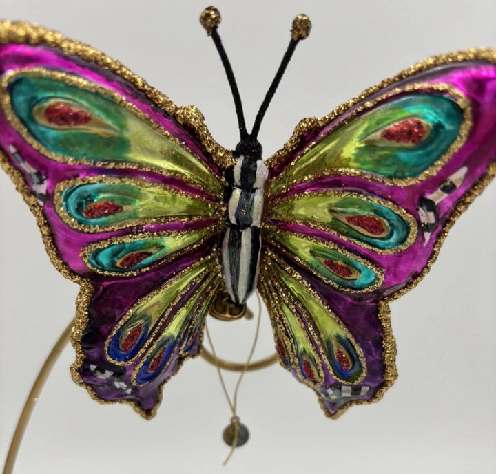 MacKenzie-Childs Bijou Butterfly Clip Ornament -Retired - NEW -