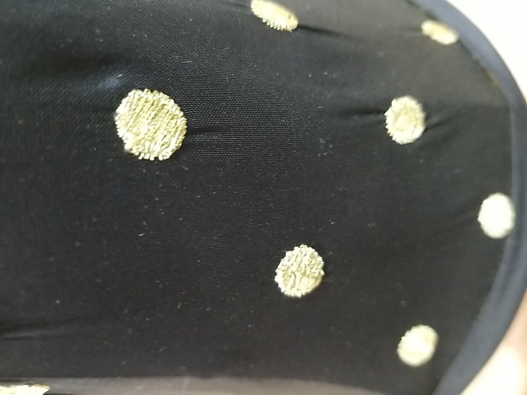 MacKenzie Childs Navy Blue With GOLD dots Chandelier Lamp Shade