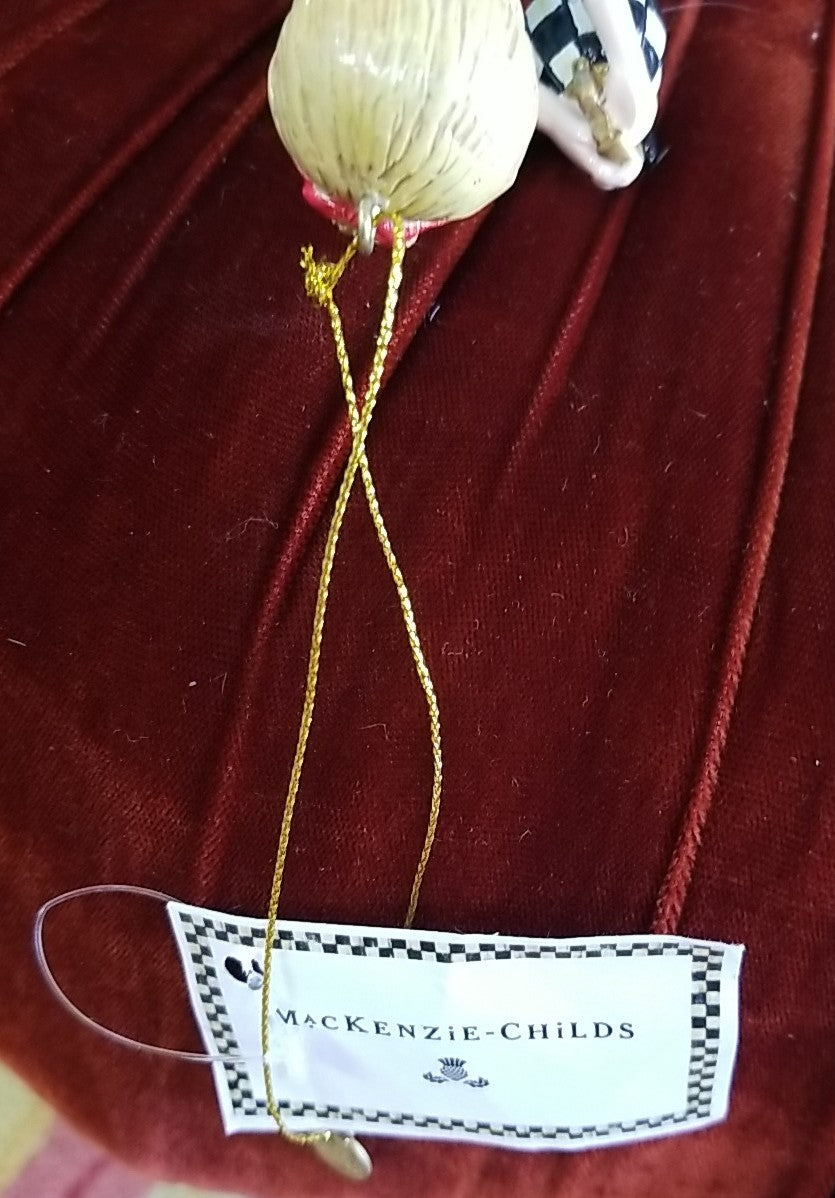 MacKenzie Childs Its A Wonderful Life Hostess Ornament Retired & Cocker Spanial