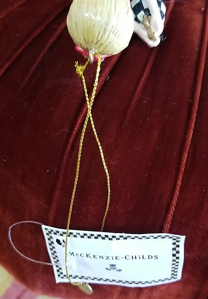 MacKenzie Childs Its A Wonderful Life Hostess Ornament Retired & Cocker Spanial