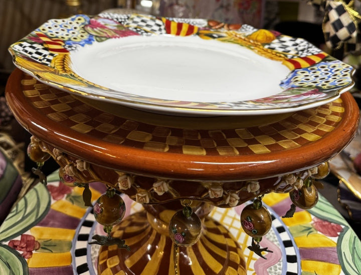 MacKENZIE CHILDS Pheasant Run - Dinner PLATE 10.5”  Porcelain Retired Design