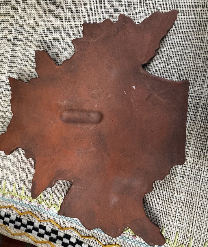 Mackenzie Childs MAJOLICA Floral Flat 6” FLOWER BASKET