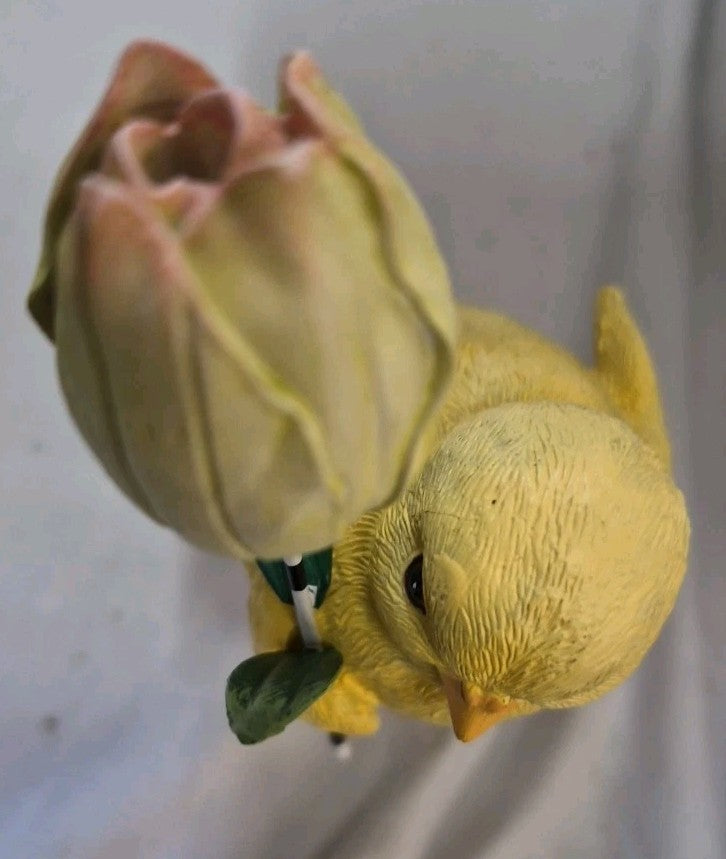 Mackenzie Childs Rose Garden Chicks With Flowers Courtly Check Set of 3- Nib