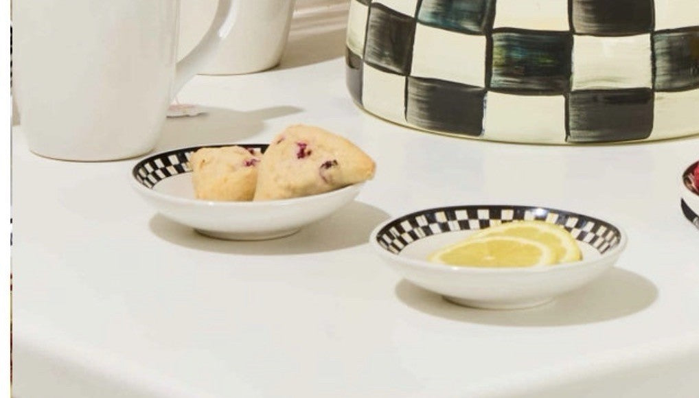 SET OF 2: MACKENZIE CHILDS EVERYDAY PINCH BOWLS, COURTLY CHECK, NIP