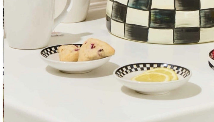 SET OF 2: MACKENZIE CHILDS EVERYDAY PINCH BOWLS, COURTLY CHECK, NIP
