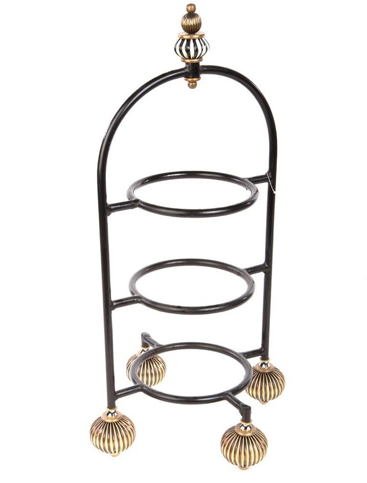 Mackenzie Childs Large 3 Tiered Courtly Check Serving Stand small-new With Box