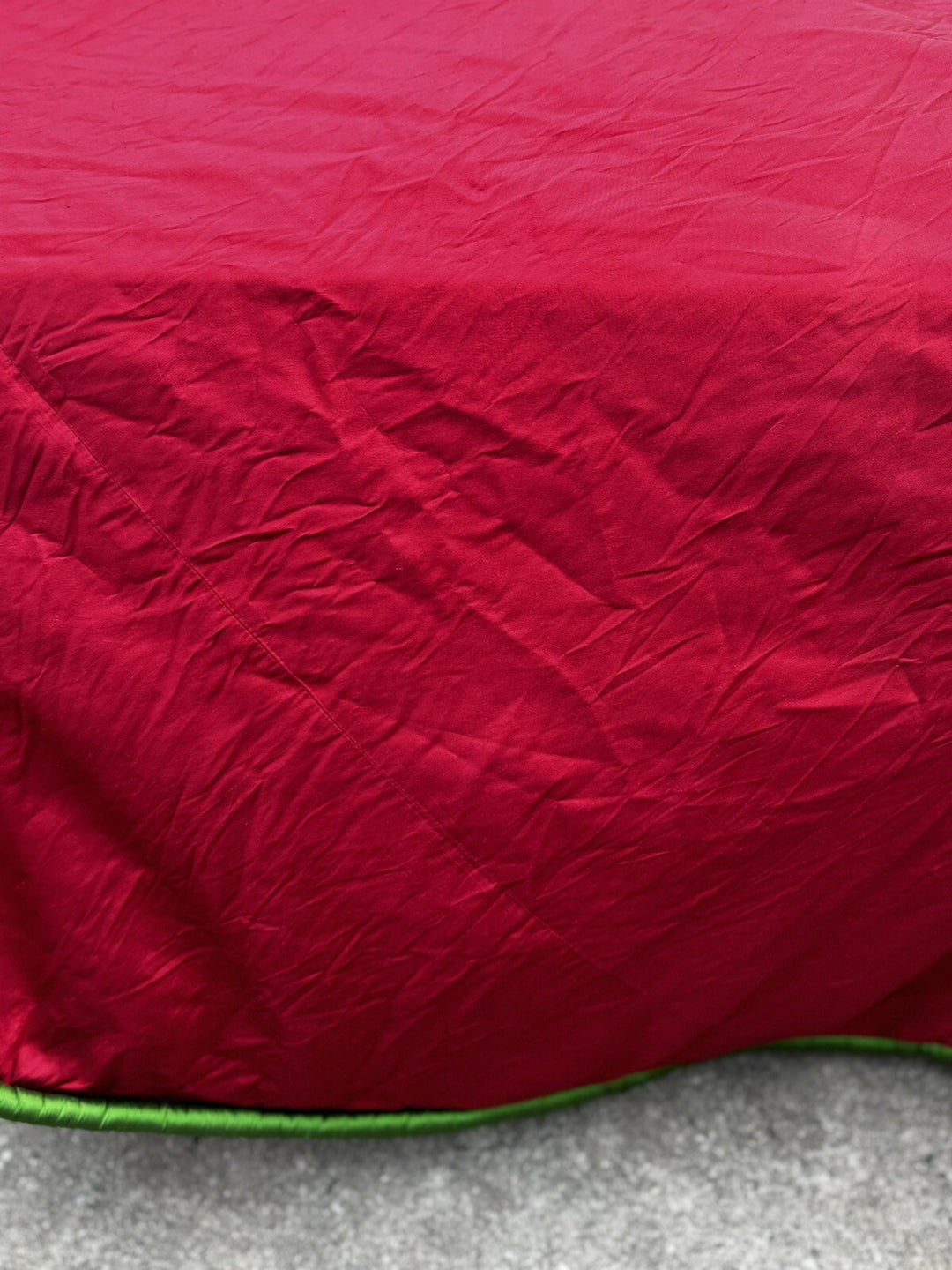 RETIRED Mackenzie Childs Hollies Berry  90" Round TABLECLOTH/UNDERSKIRT- Silk