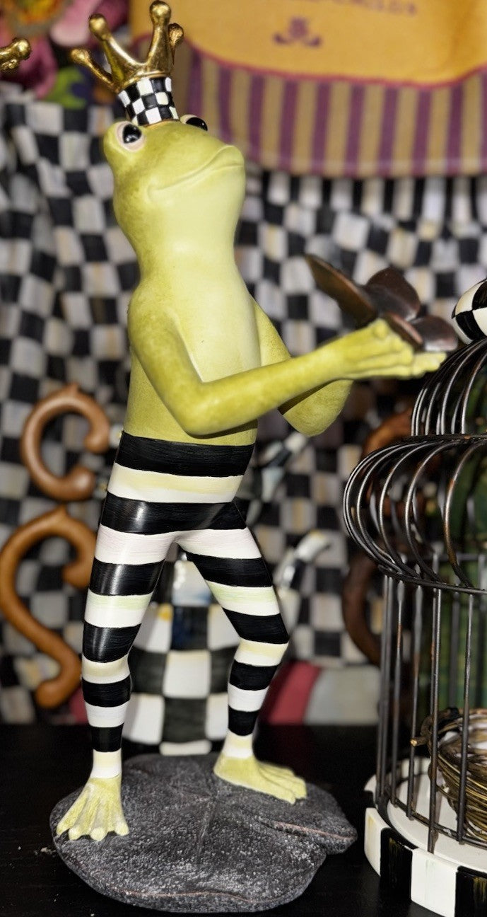 MacKenzie- Childs Exclusive Courtly Check Fergal the Frog New