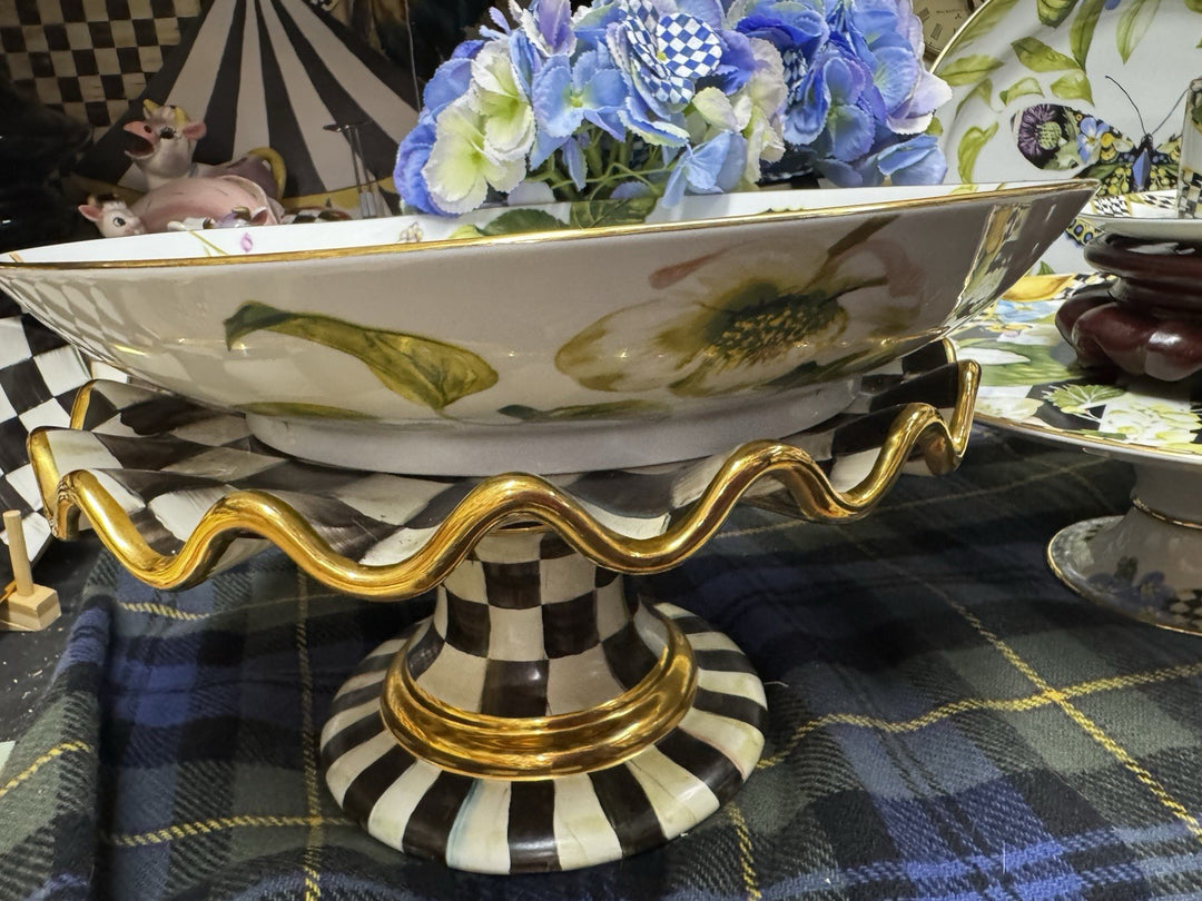 Thistle & Bee by MacKenzie-Childs porcelain Butterfly Serving Bowl 12.75"- New