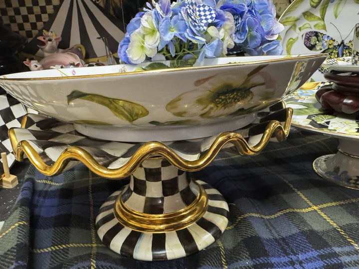 Thistle & Bee by MacKenzie-Childs porcelain Butterfly Serving Bowl 12.75"- New