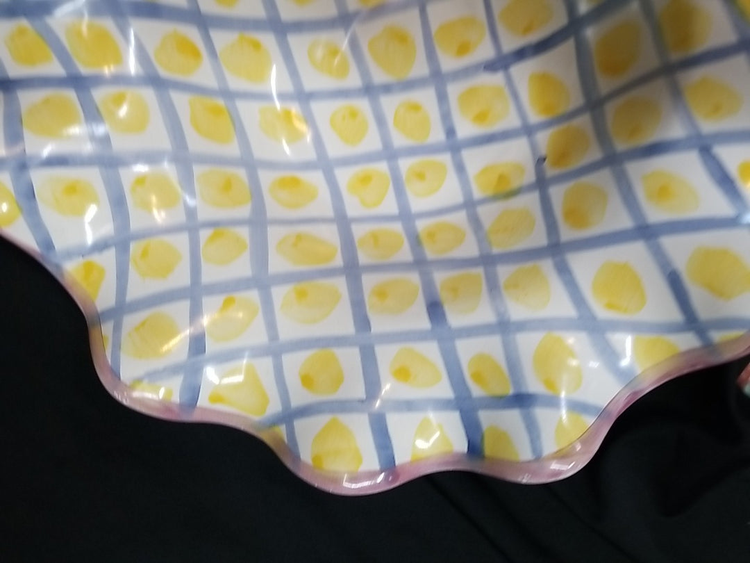 Mackenzie Childs Fluted 12" Serving bowl  Wallcourt  Luscomb / Charmain