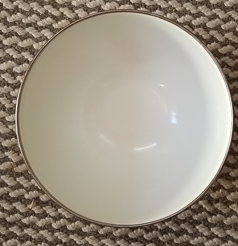 Mackenzie Childs Parchment  Enamel Small 7.5” X3.5” Everyday  Bowl Retired
