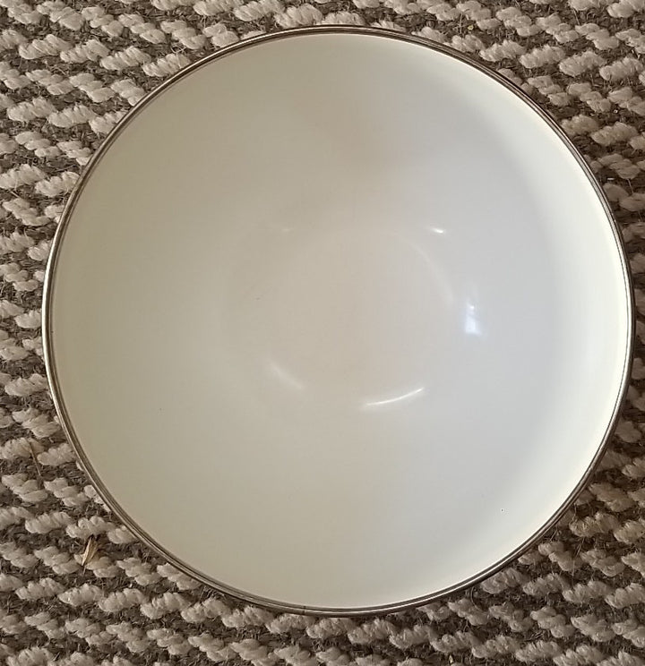 Mackenzie Childs Parchment  Enamel Small 7.5” X3.5” Everyday  Bowl Retired