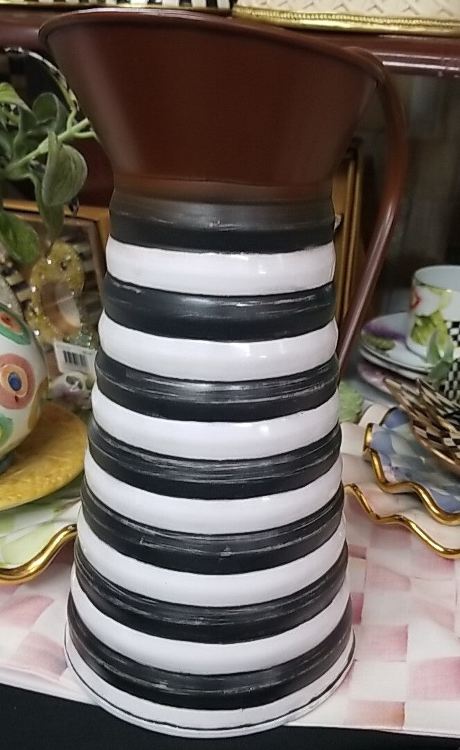 Mackenzie Childs  "Show Your Stripes" Watering Can  New- Retired Pattern
