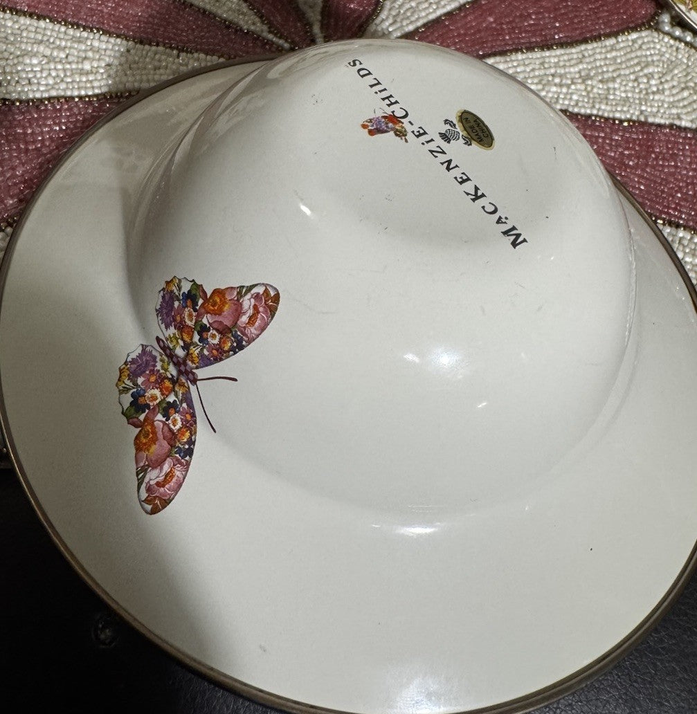 MacKenzie Childs Butterfly Garden Breakfast Bowl, 8” - Retired