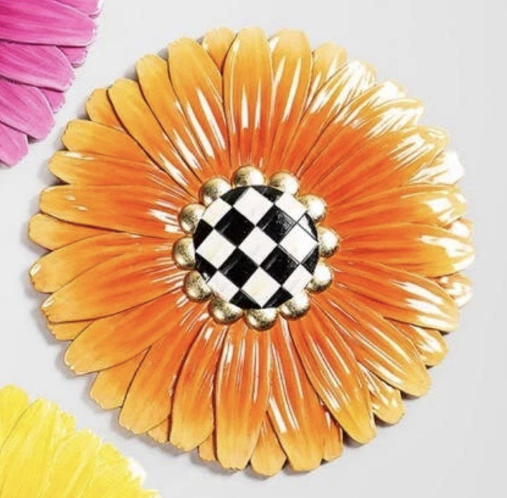 MacKENZIE CHILDS Orange  AVANT GARDEN STEPPING STONE BNIB