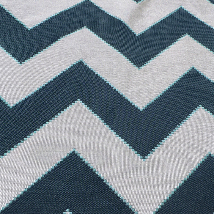 MacKenzie Childs Fabric By The Yard New -teal Courtyard Chevron- Outdoor