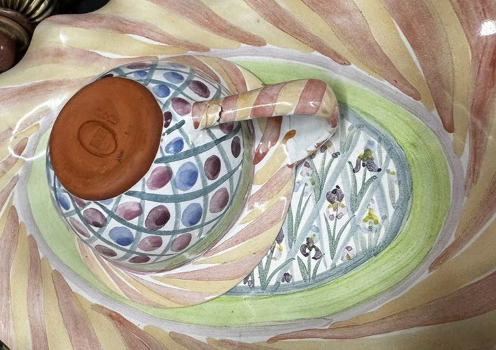 MacKenzie Childs One  Taylor Bearded Isis  Tea Cup 2 5/8"x4 3/4"- Ceramic 1990