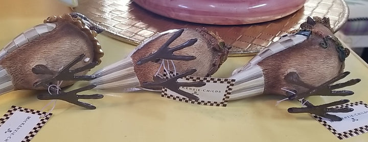 Mackenzie Autumnology Birds Childs Set Of 3 Figurines New In Box