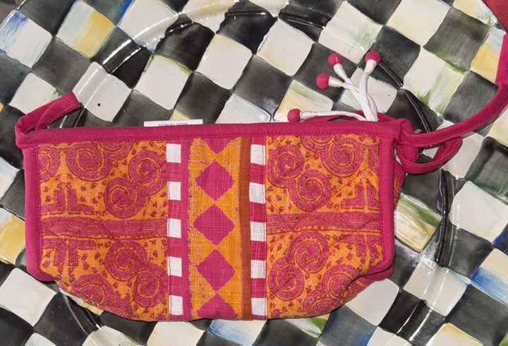 mackenzie childs Capris Brush Bag Bag 9.5”X 5.5 Retired Pattern New In Bag