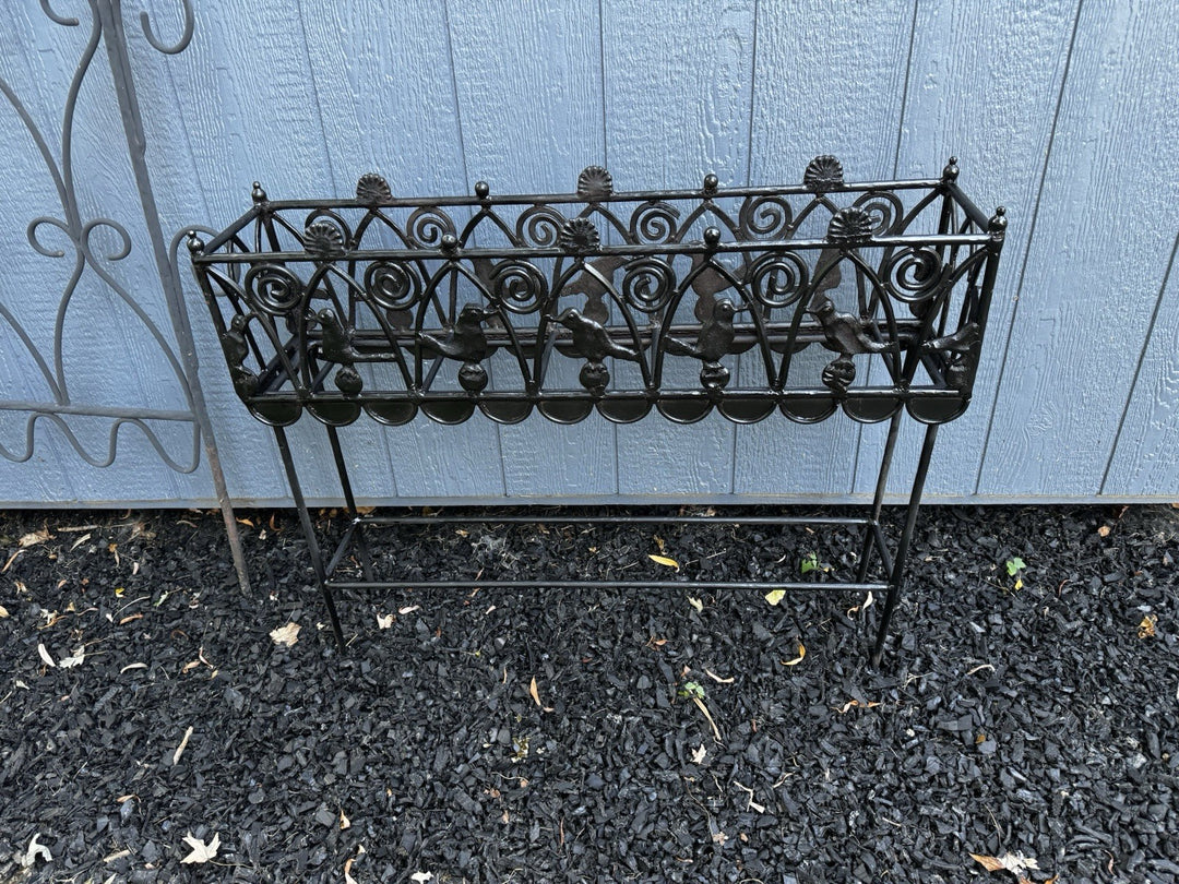 Mackenzie Childs  CAST IRON And Copper Bird On Ball  PLANT -FLOWER STAND