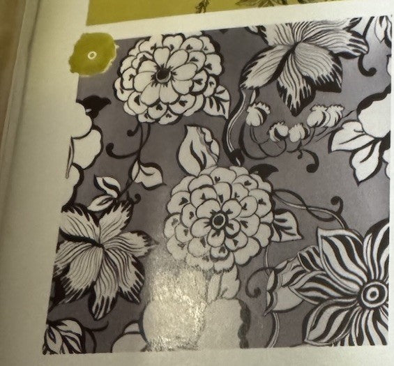 MacKenzie Childs Large Silver  Avant Garden Silver Wallpaper New Roll