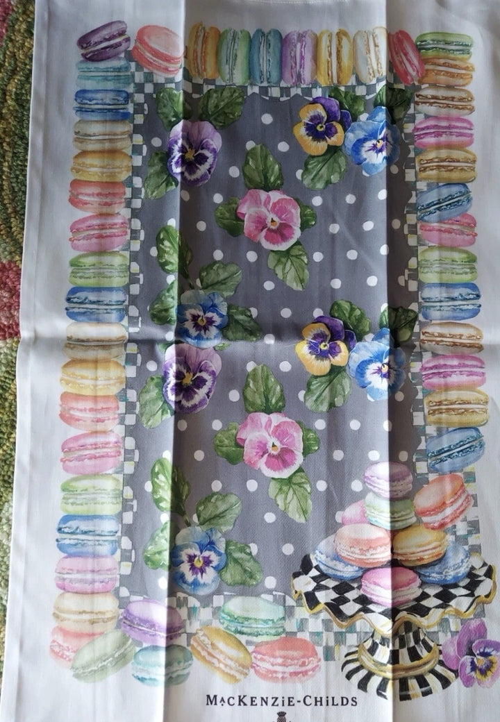 MacKENZIE CHILDS MACARON DISH TOWEL BNWT