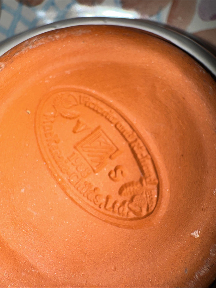 Mackenzie Childs Ceramic 6 inch Berry Bowl Taylor Heather- Excellent 1988