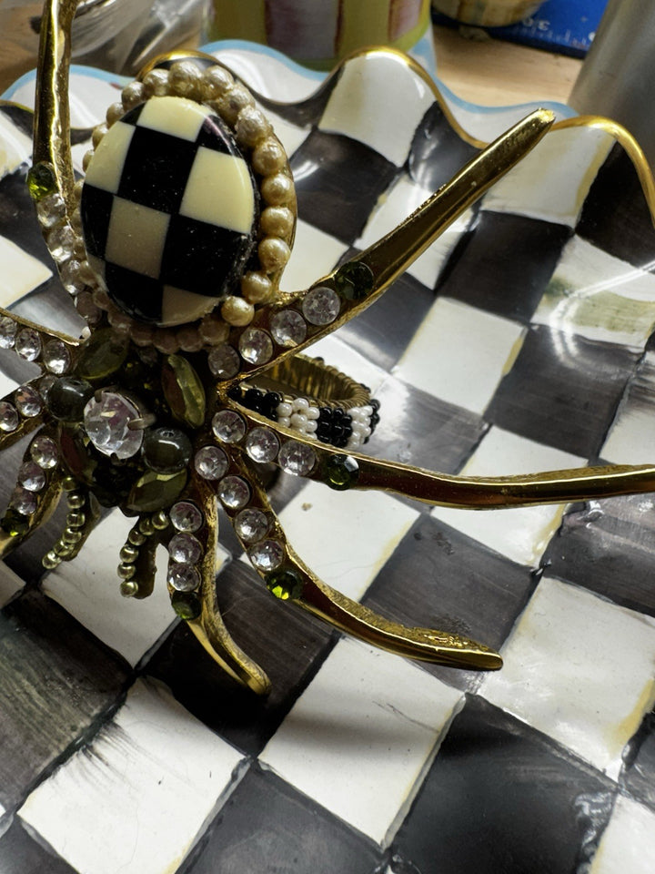 Mackenzie Childs Charlotte Spider Napkin Ring Retired- Retired