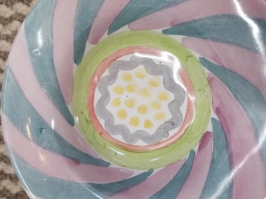 Mackenzie Childs Ceramic 6 inch Berry Bowl Taylor Cayuga- Excellent 1988