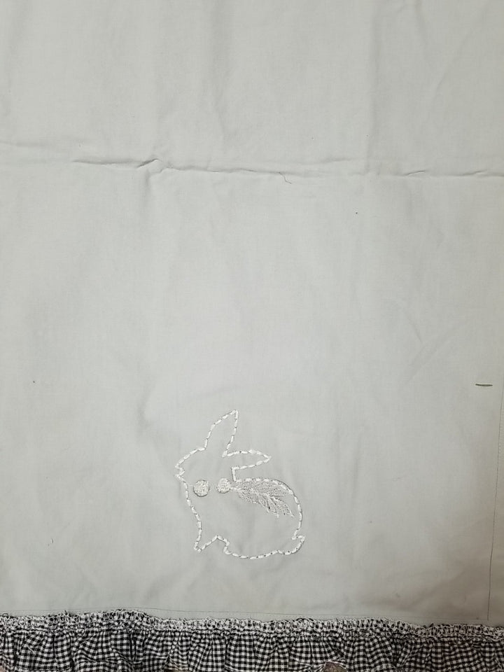 Brand New Mackenzie Childs Gingham Bunny Dish Towel-retired