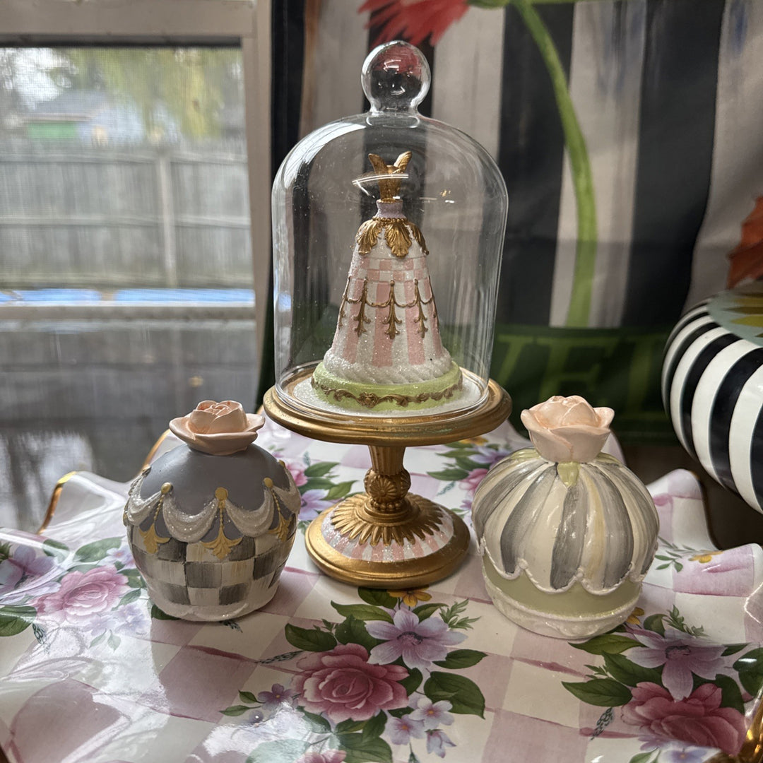 New Mackenzie Childs Cameo Collection Petit Fours, Set of 4 RETIRED