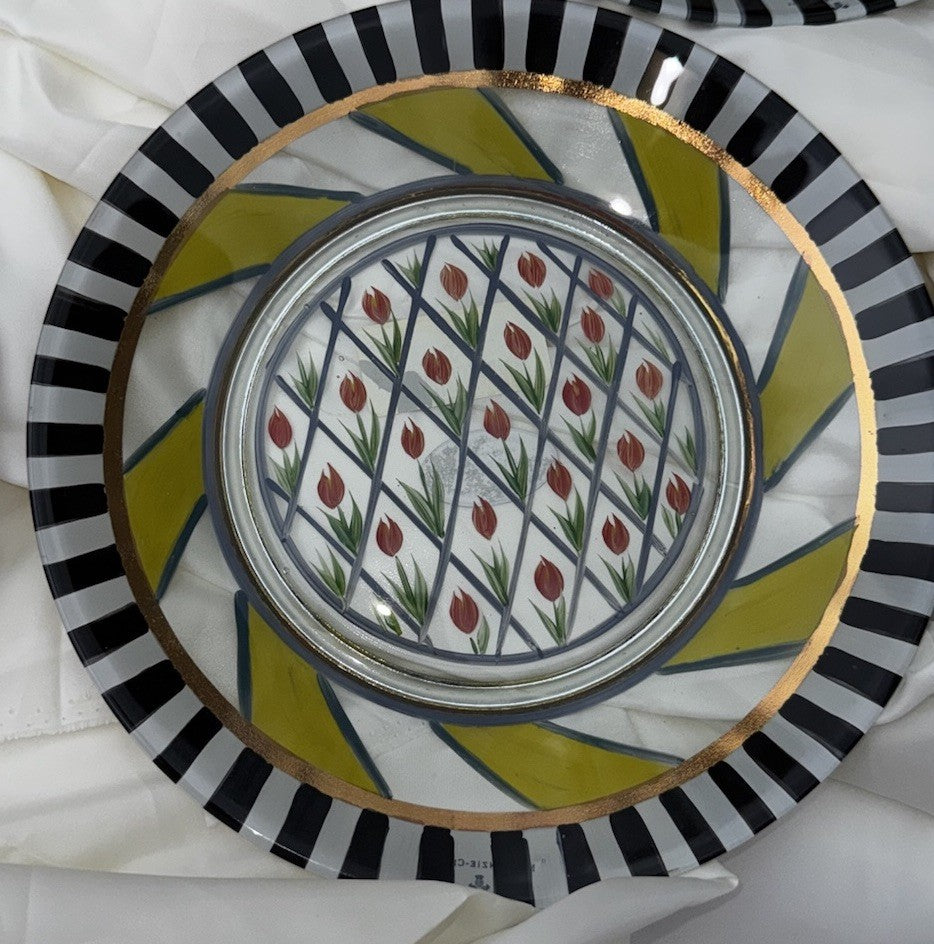 MacKenzie Childs Circus Tulip • Luncheon Plate 9"  Retired New