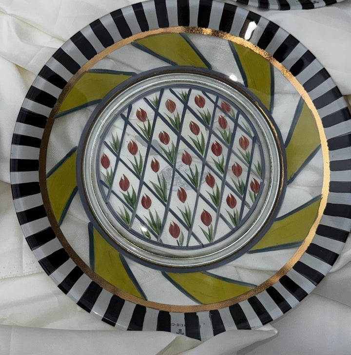 MacKenzie Childs Circus Tulip • Luncheon Plate 9"  Retired New