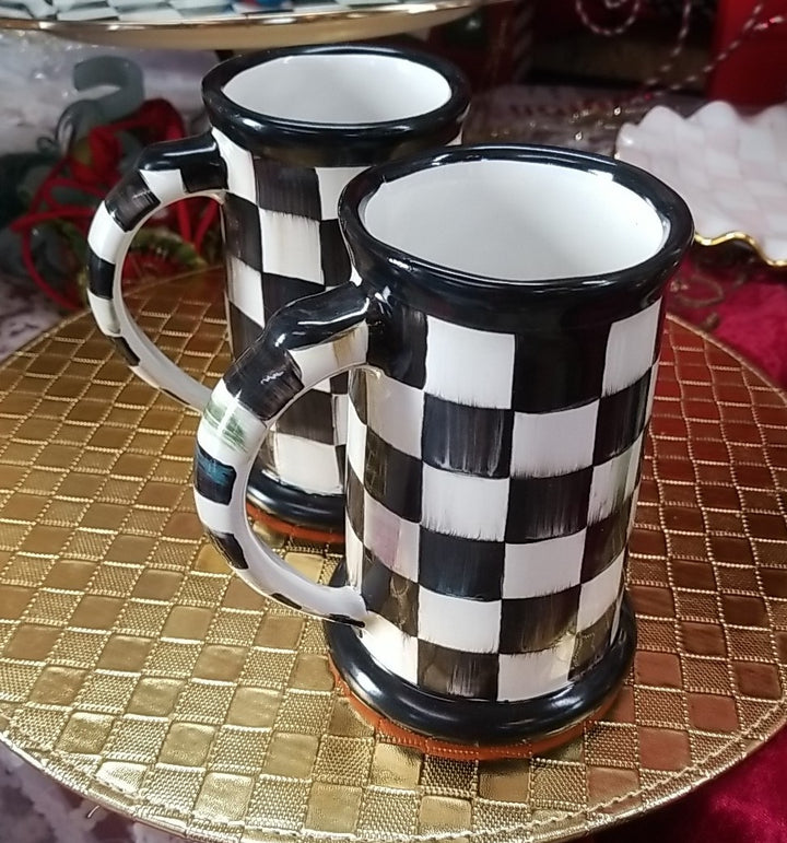 MACKENZIE CHILDS Courtly Check Mug - Stein- Ceramic-retired