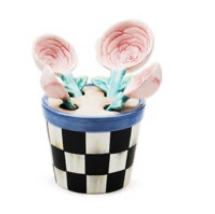 MacKenzie-Childs Rosy Meadow Potted Measuring Spoons- New