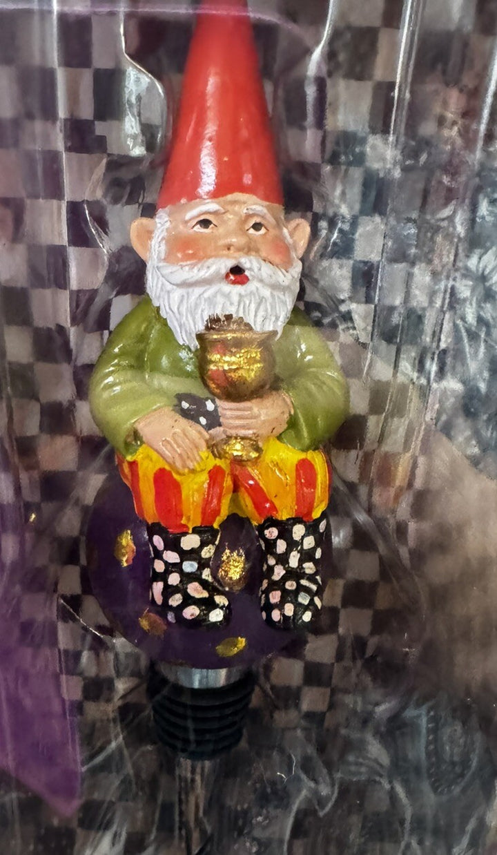 Mackenzie Childs Retired Home Sweet Gnome  STOPPER---NEW IN BOX