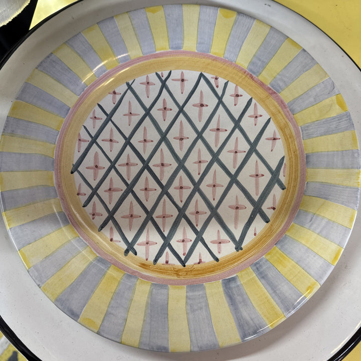 Vintage Mackenzie Childs Round Dinner Plate Monet TAYLOR 2001