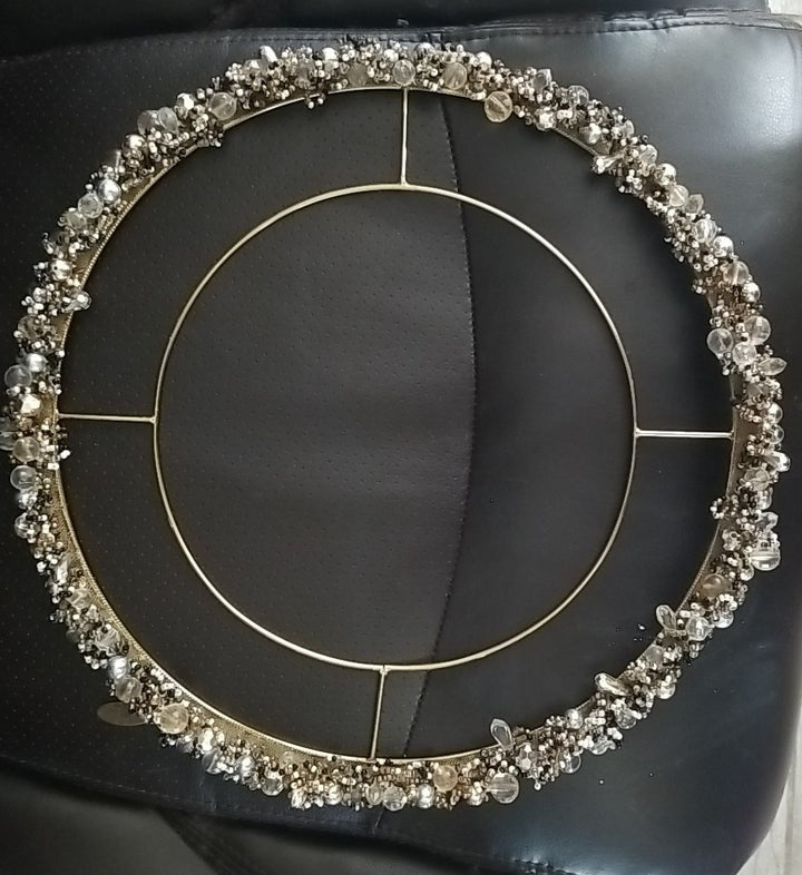 Mackenzie Childs  Precious Metals Beaded Charger Ring- Retired HTF