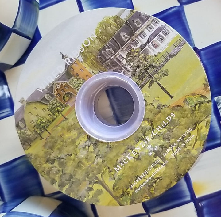 Mackenzie Childs JOLLY HOLIDAY 1" Wide Wire RIBBON NEW 10YD Retired