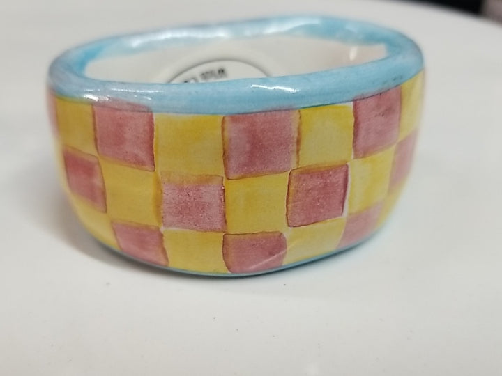 Mackenzie Childs Lot of 2 Napkin Rings Ceramic Imrie & Fenwick Wallcourt