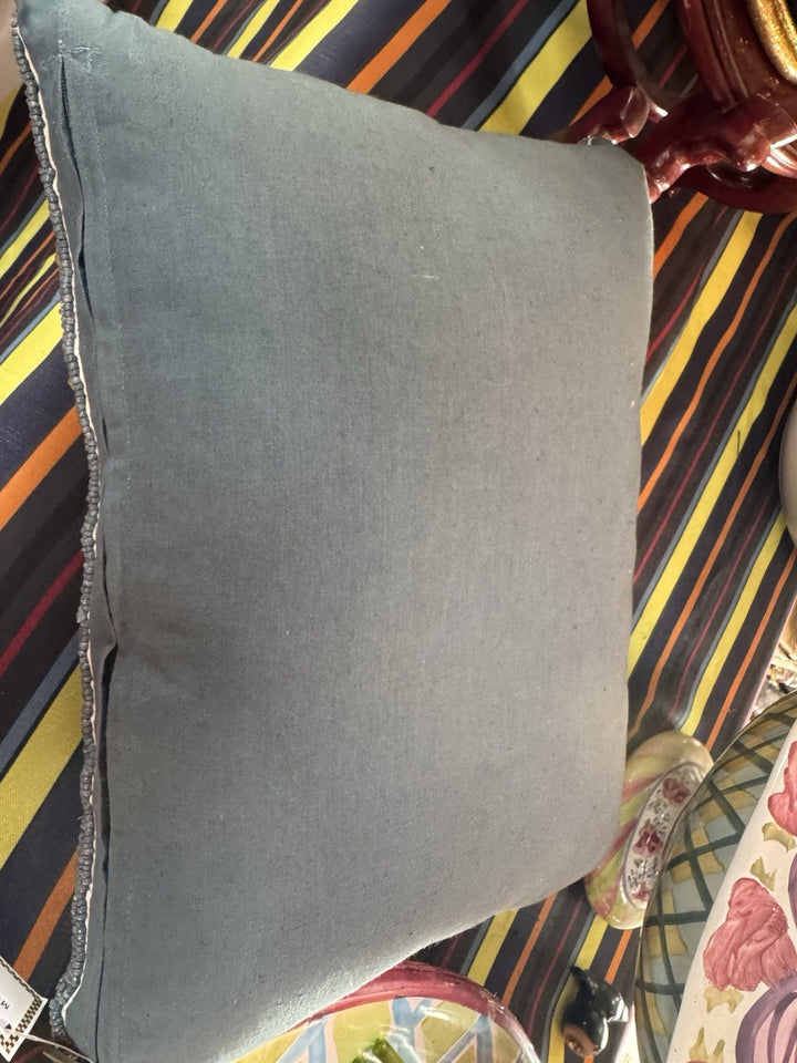 MACKENZIE CHILDs SHALIMAR BEADED LUMBAR PILLOW, NEW, RETIRED