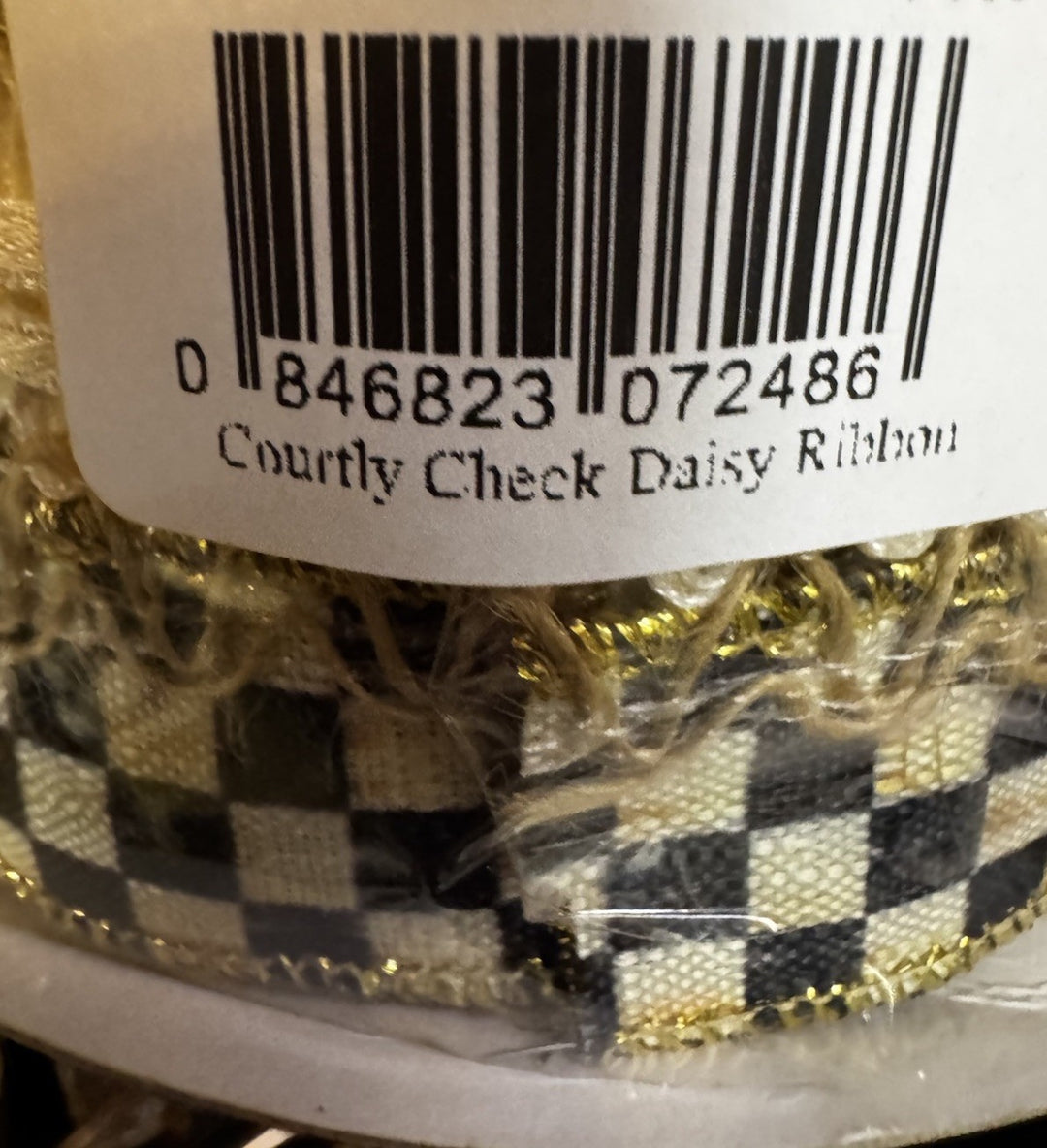MacKenzie Childs Courtly Check Daisy  Ribbon 3" X 10 Yards NEW HTF