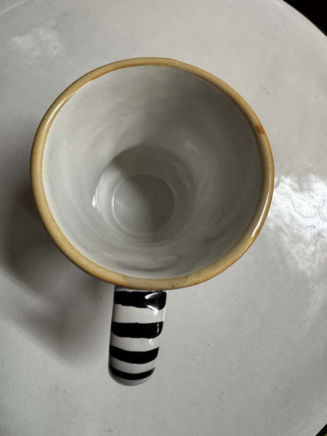 NEW Mackenzie Childs Cabbage Rose TAYLOR MUG Hand-Painted Majolica